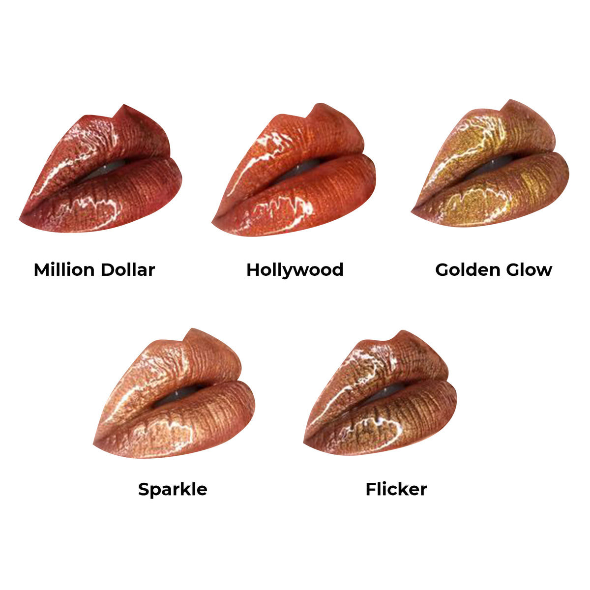MILLION DOLLAR Gold Glitter Lipgloss Lipgloss Lip Gloss 
