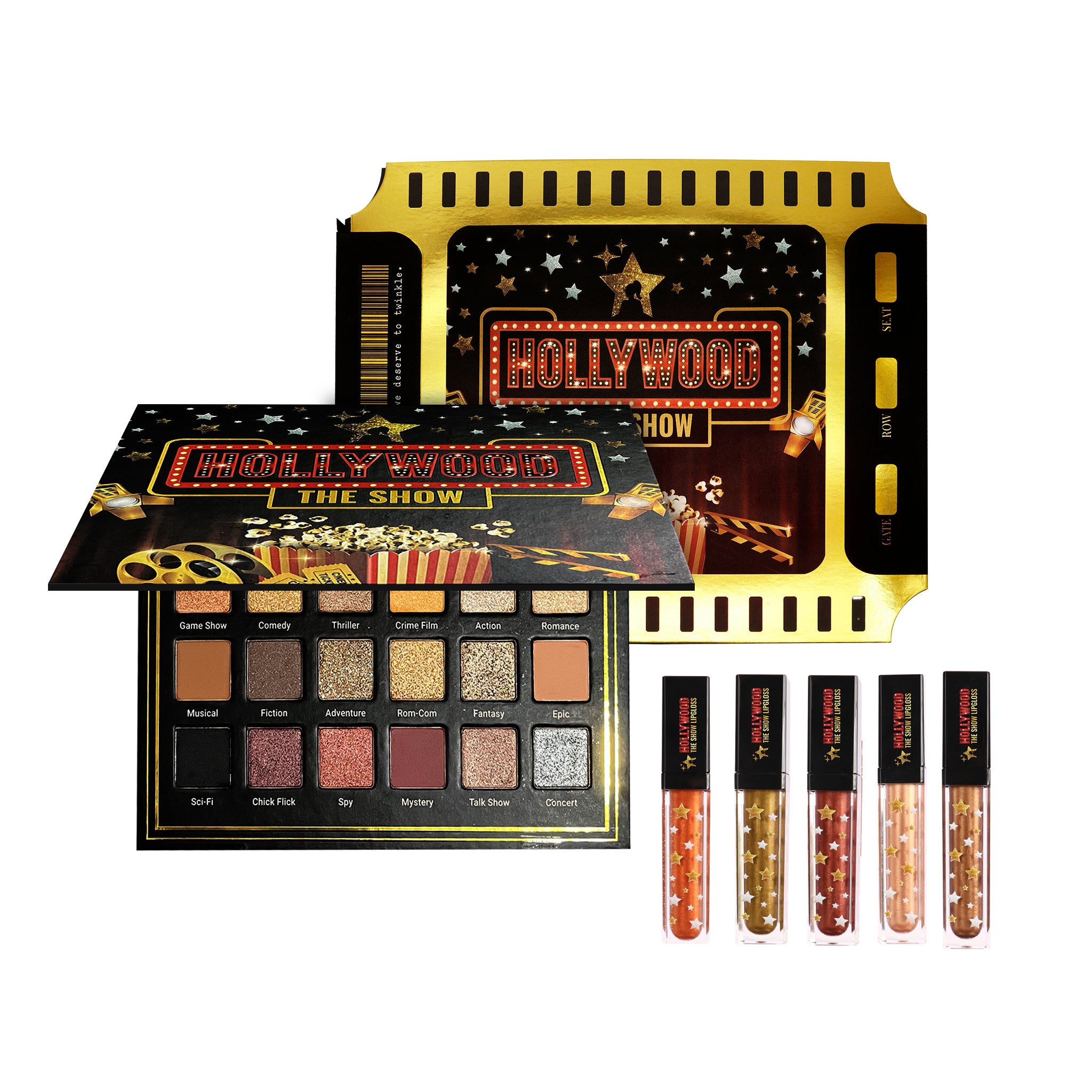 The Show Collection - Eyeshadow + 5 pc Lipgloss set - Hollywood Lash